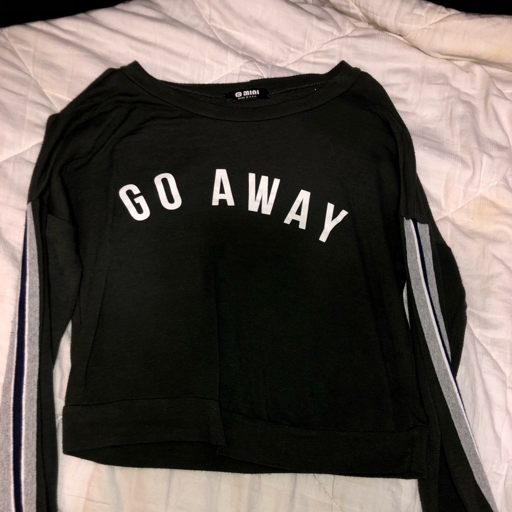 Olive green long sleeve crop too